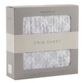 Load image into Gallery viewer, Glacier Grey Plaid Cotton Muslin Crib Sheet