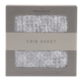 Load image into Gallery viewer, Glacier Grey Plaid Cotton Muslin Crib Sheet