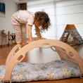Load image into Gallery viewer, Large Montessori Climbing Arch/Rocker with Pillow Set
