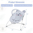 Load image into Gallery viewer, Portable Baby Bouncer Infant Rocker Seat with Detachable Toy Bar-Gray

