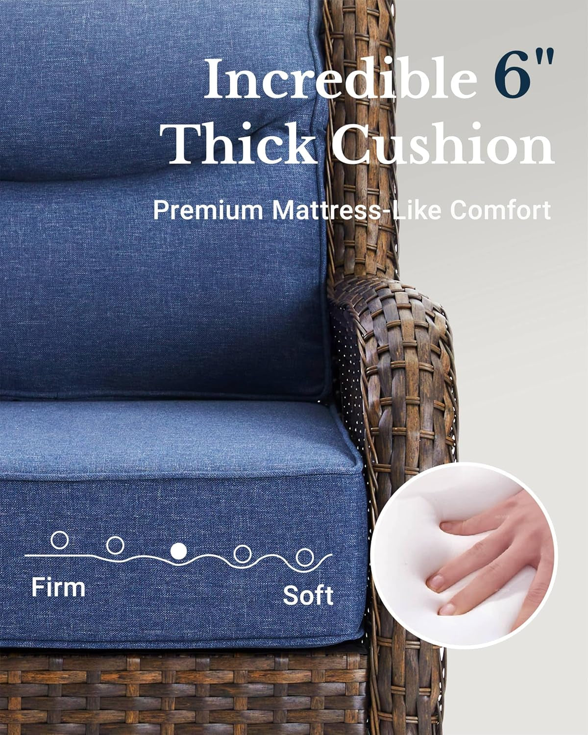 Luxury Outdoor Patio Furniture Set with Thick Cushions